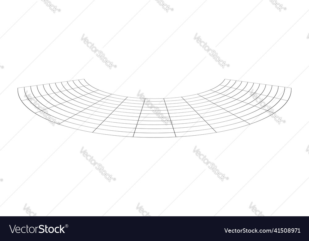 Graticule grid mesh plane with deform distortion