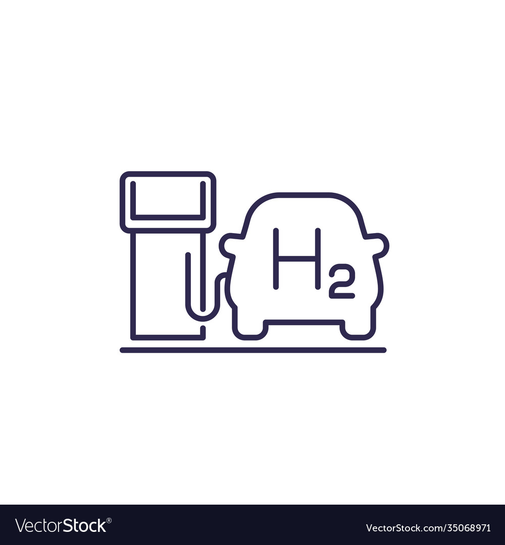 Hydrogen Car Charging Icon