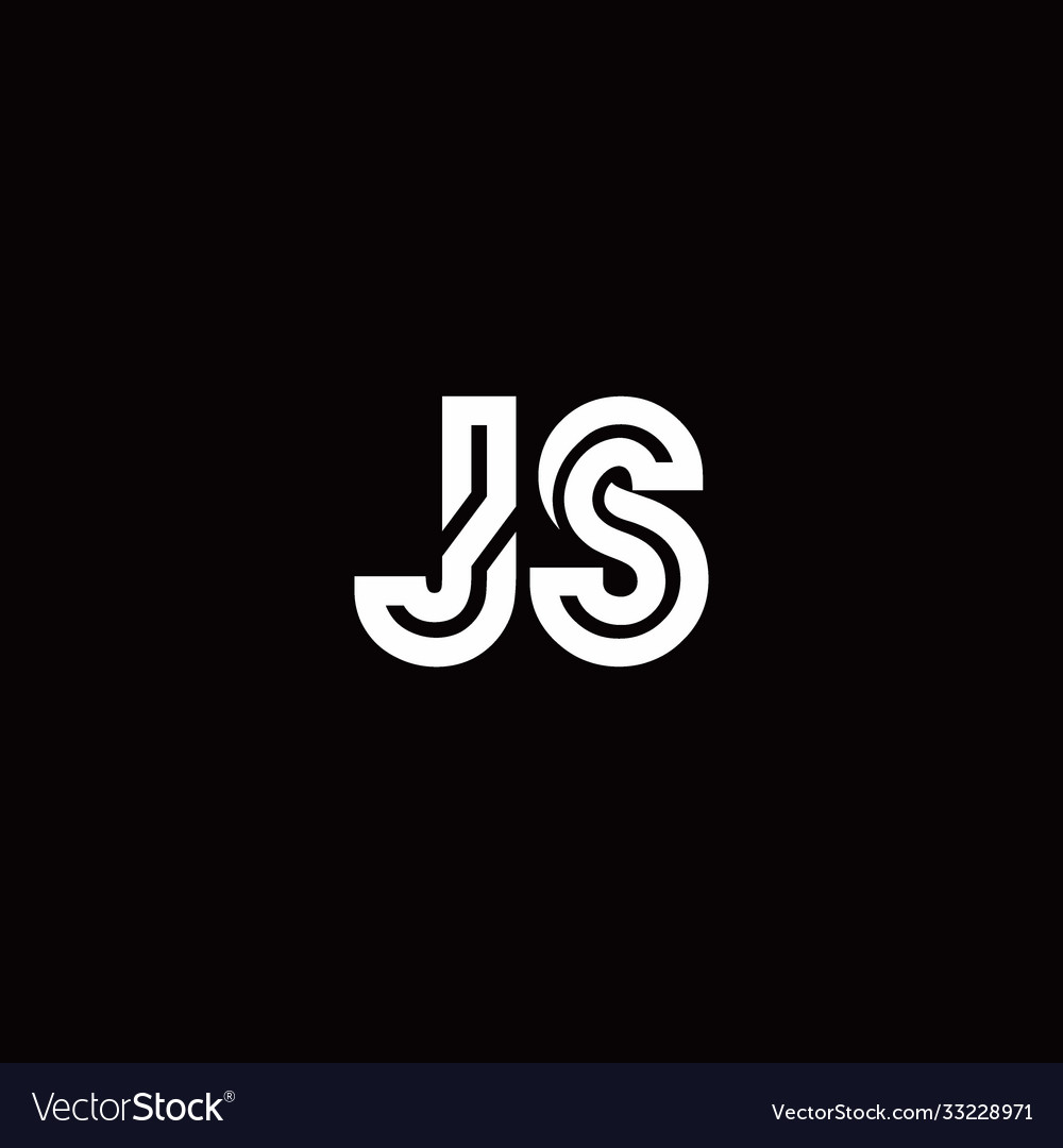 Js monogram logo with abstract line