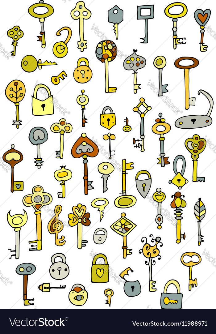 Keys collection sketch for your design