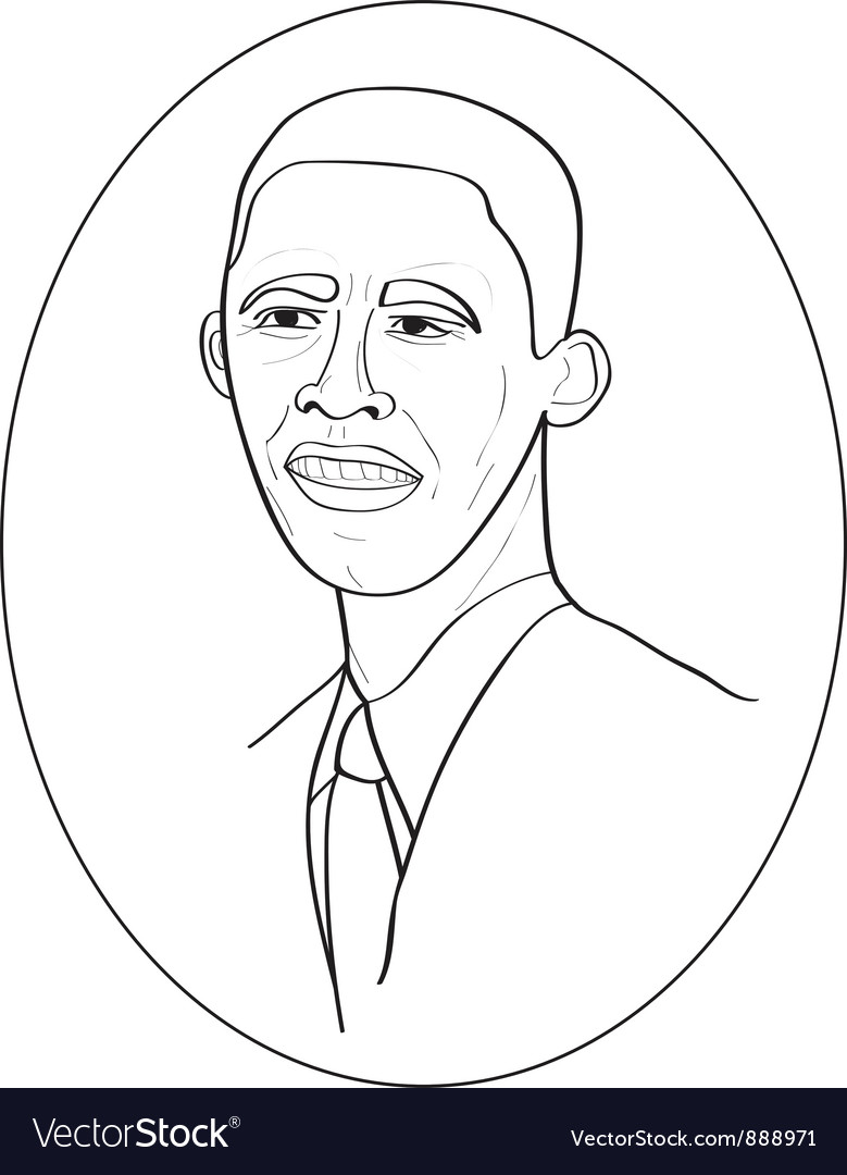 Obama portrait Royalty Free Vector Image - VectorStock