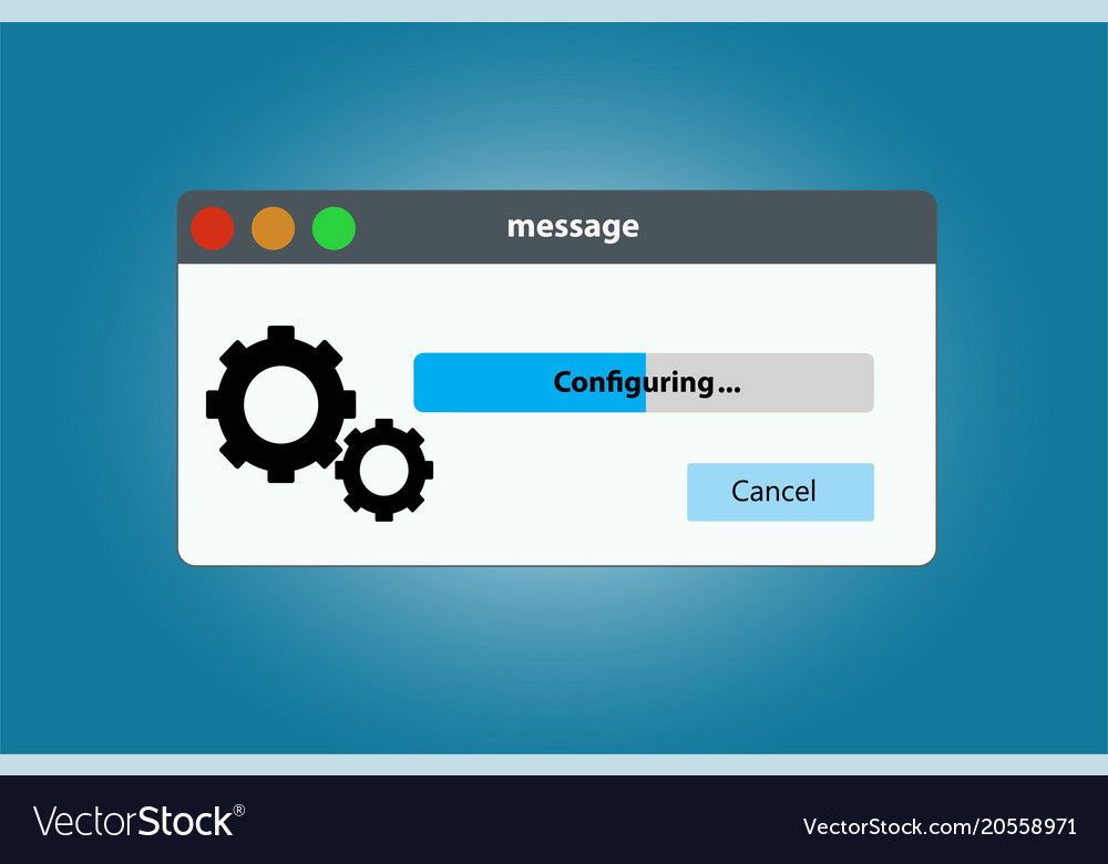 Progress bar system configuration settings