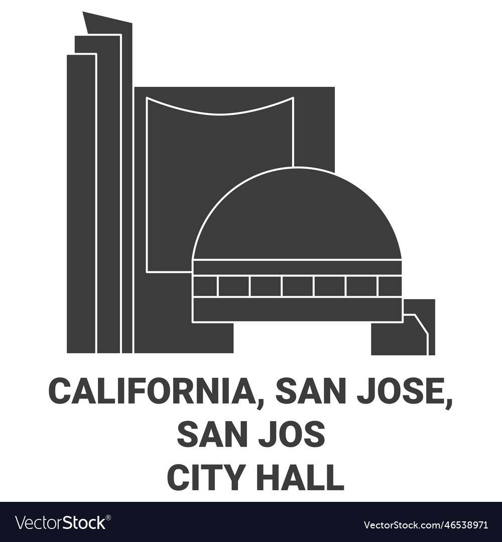 United states california san jose jos city Vector Image