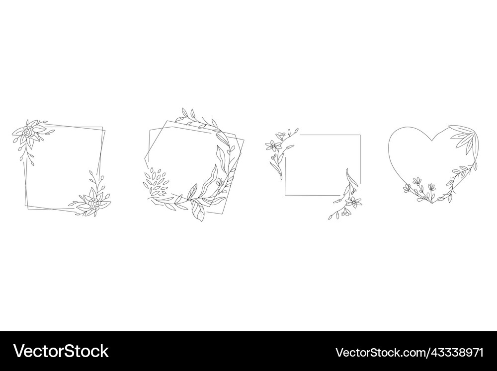 Wedding logo set Royalty Free Vector Image - VectorStock