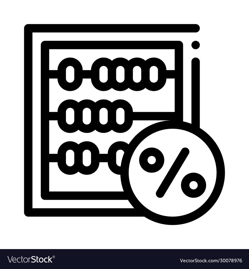Abacus count tool icon outline Royalty Free Vector Image