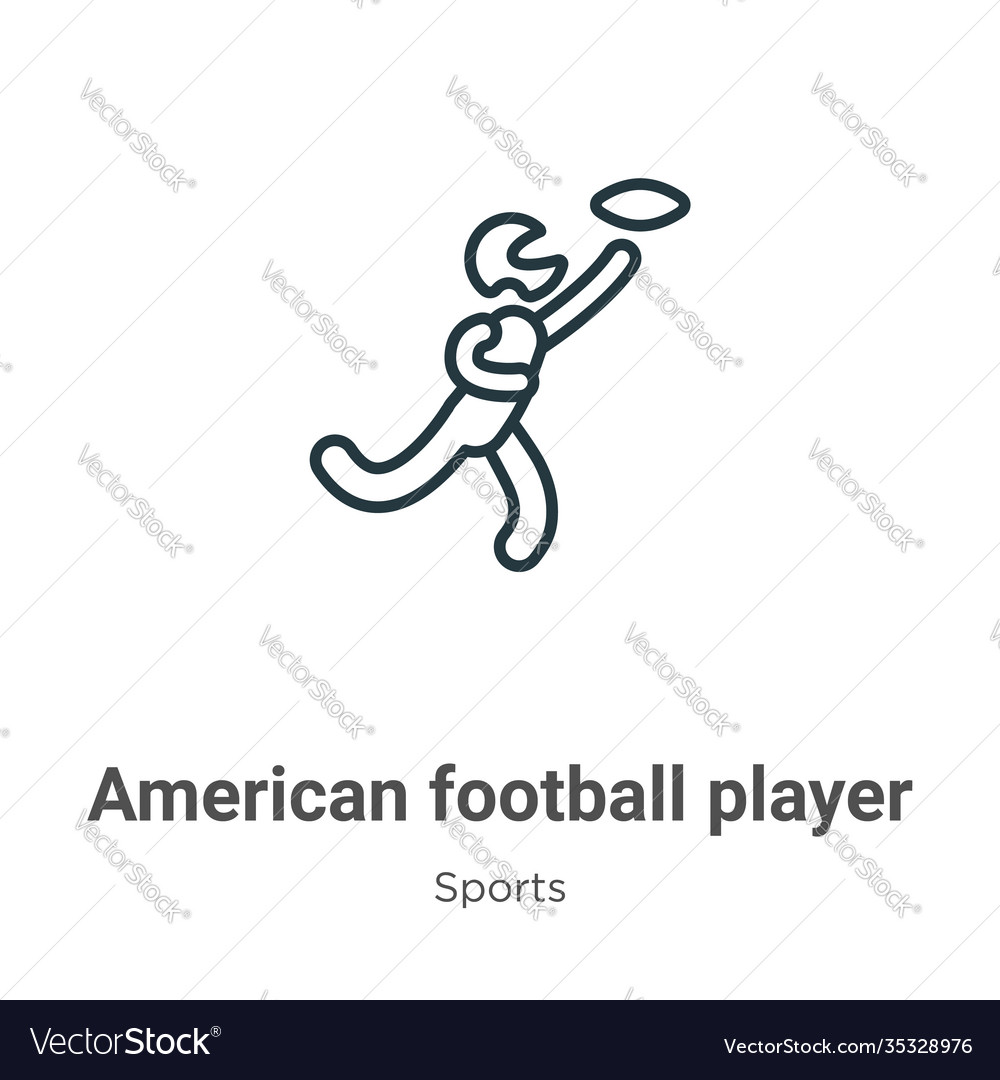 American football player running with ball