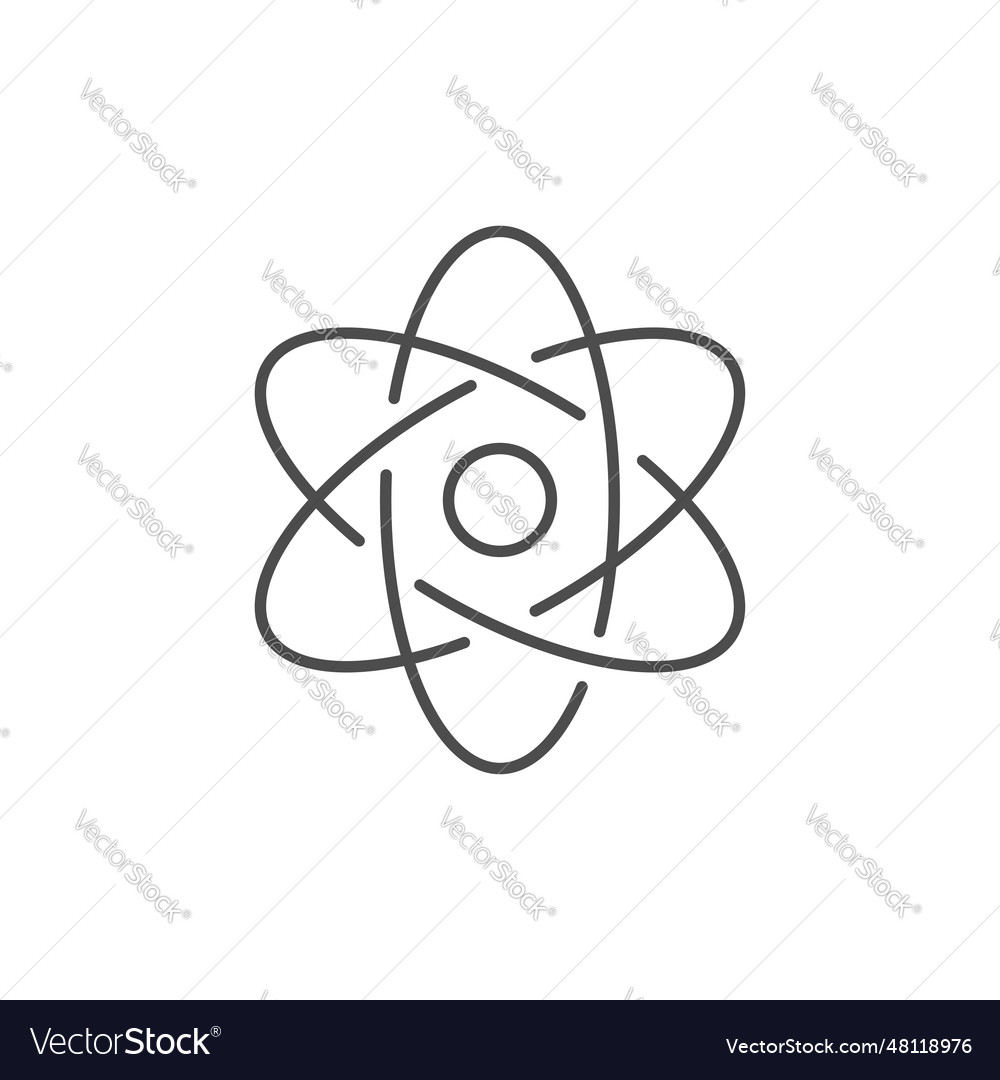 Atom related linear icon