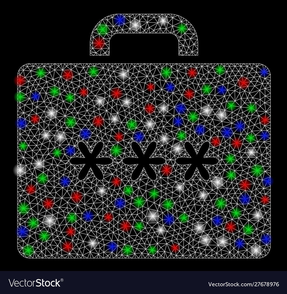 Bright mesh 2d cipher case with flash spots