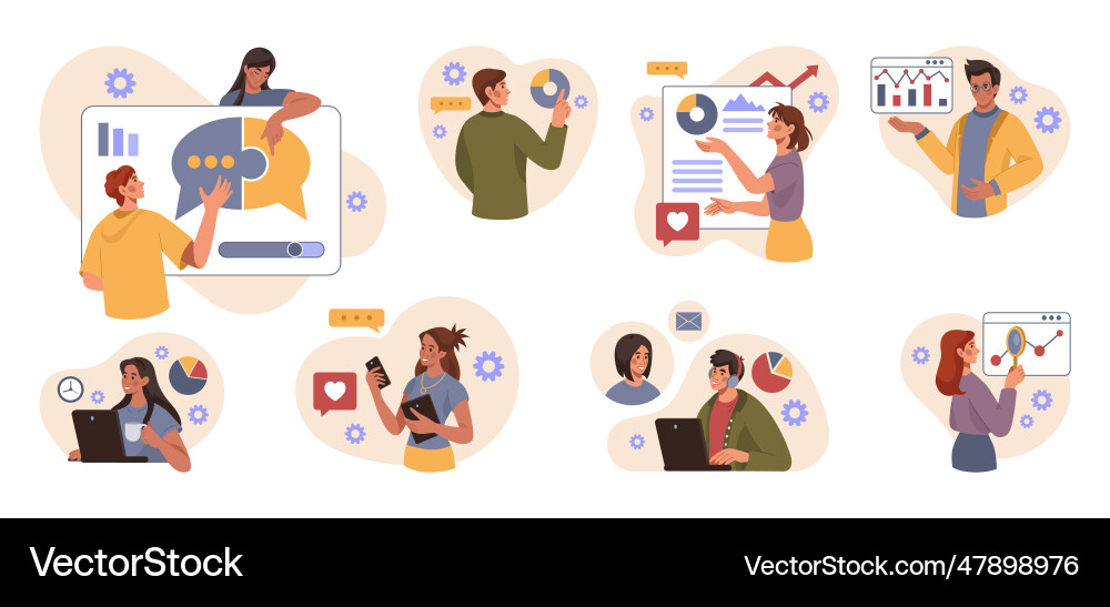 Business people team work success corporate Vector Image