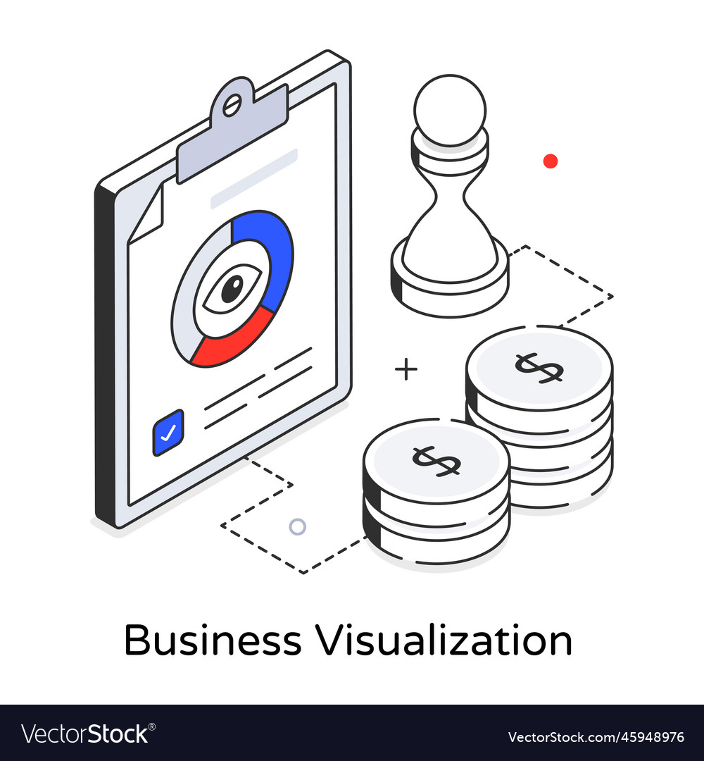 Business visualization Royalty Free Vector Image