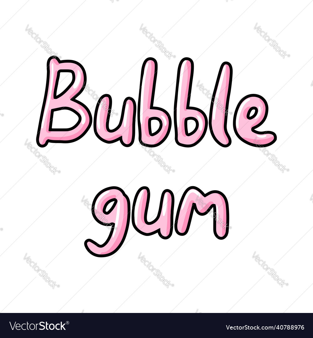 Chewing gum text funny pink