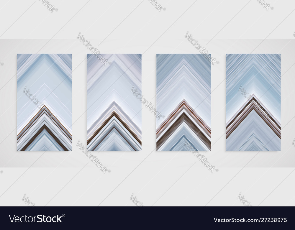Colorful set four line pattern vector image Colorful set four line pattern