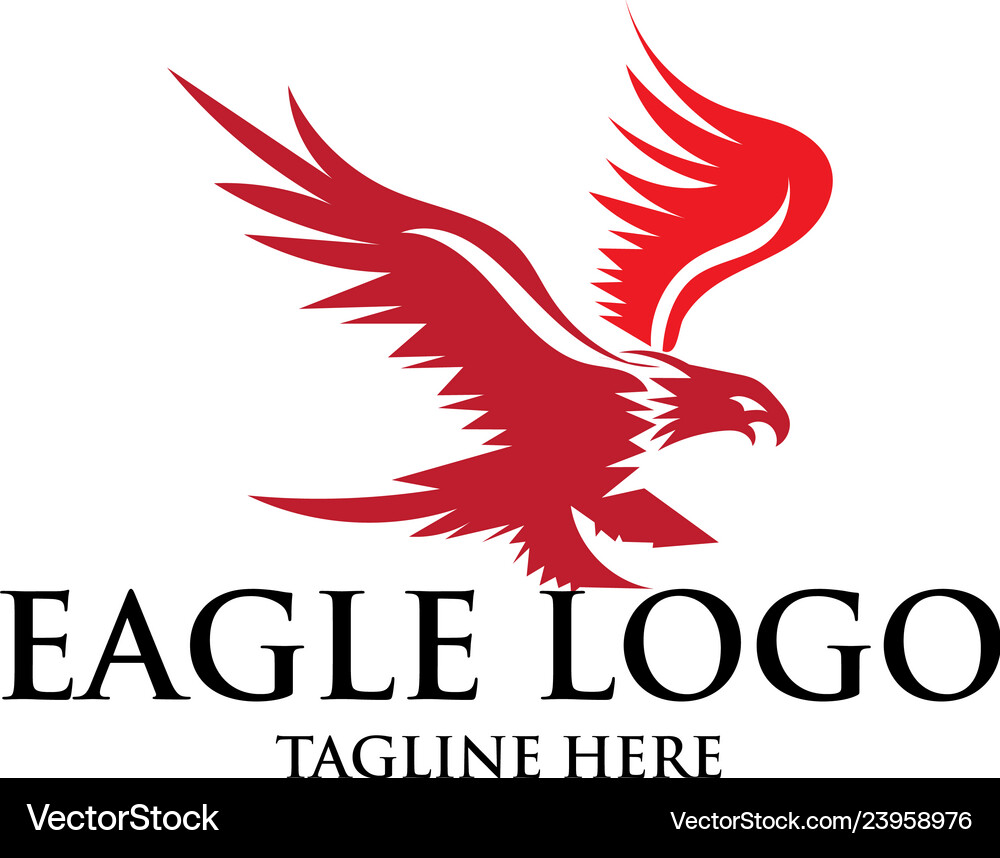 Eagle logo designs simple elegant Royalty Free Vector Image