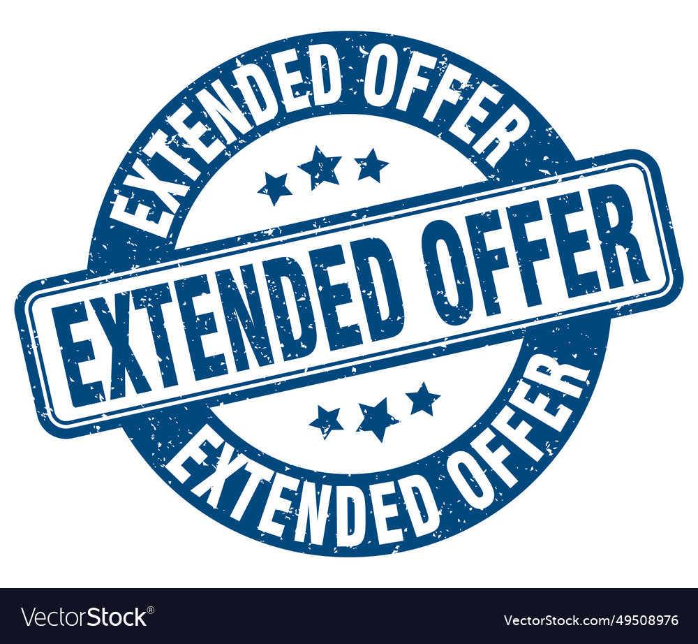 Extended offer stamp extended offer label round Vector Image