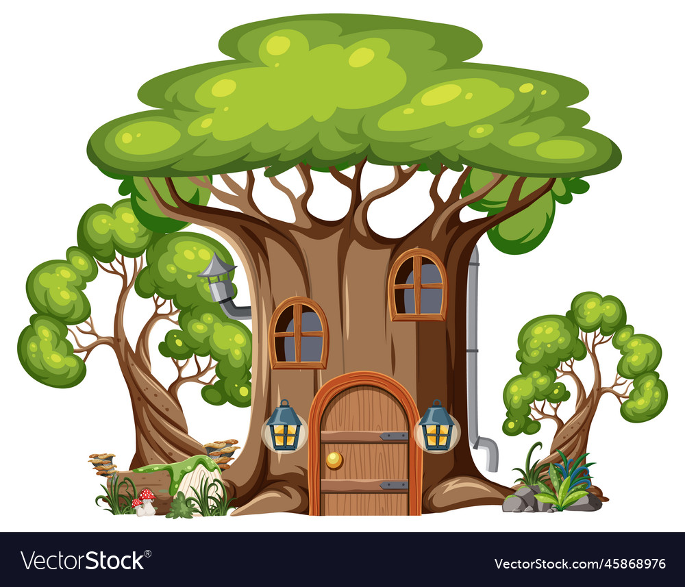 Fairytale house in cartoon style Royalty Free Vector Image