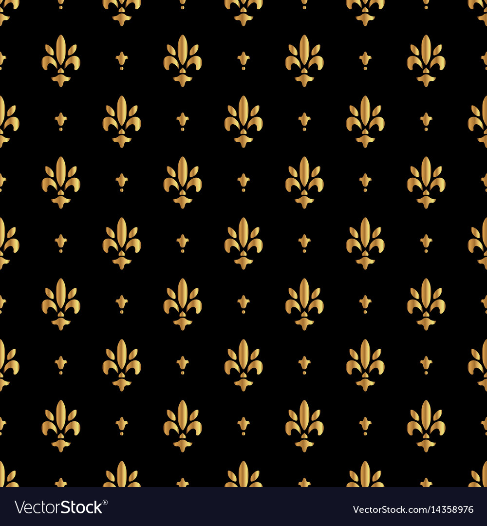 Fleur de lis pattern silhouette - heraldic symbol