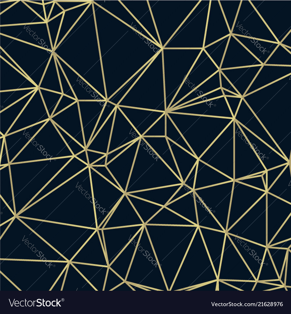 Golden lines triangle on dark vector image Golden lines triangle on dark