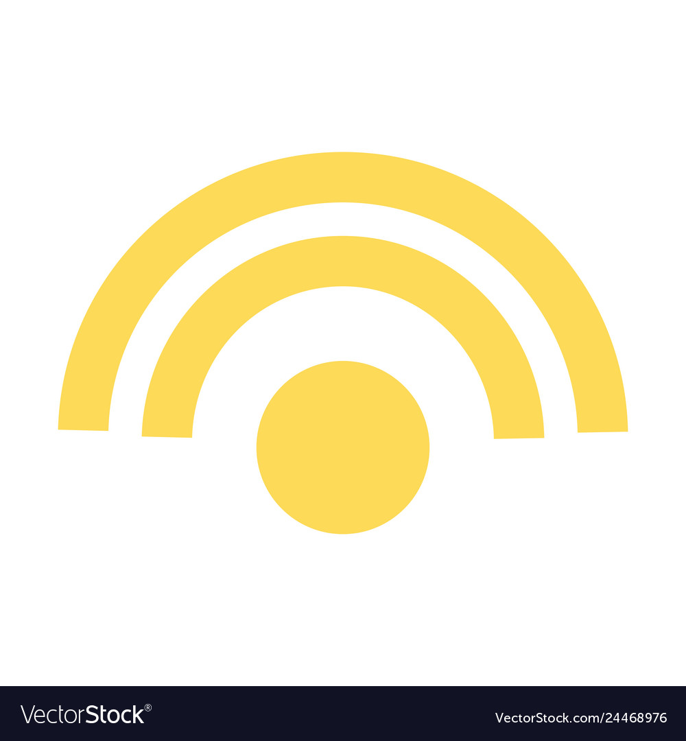 Internet wifi signal on white background