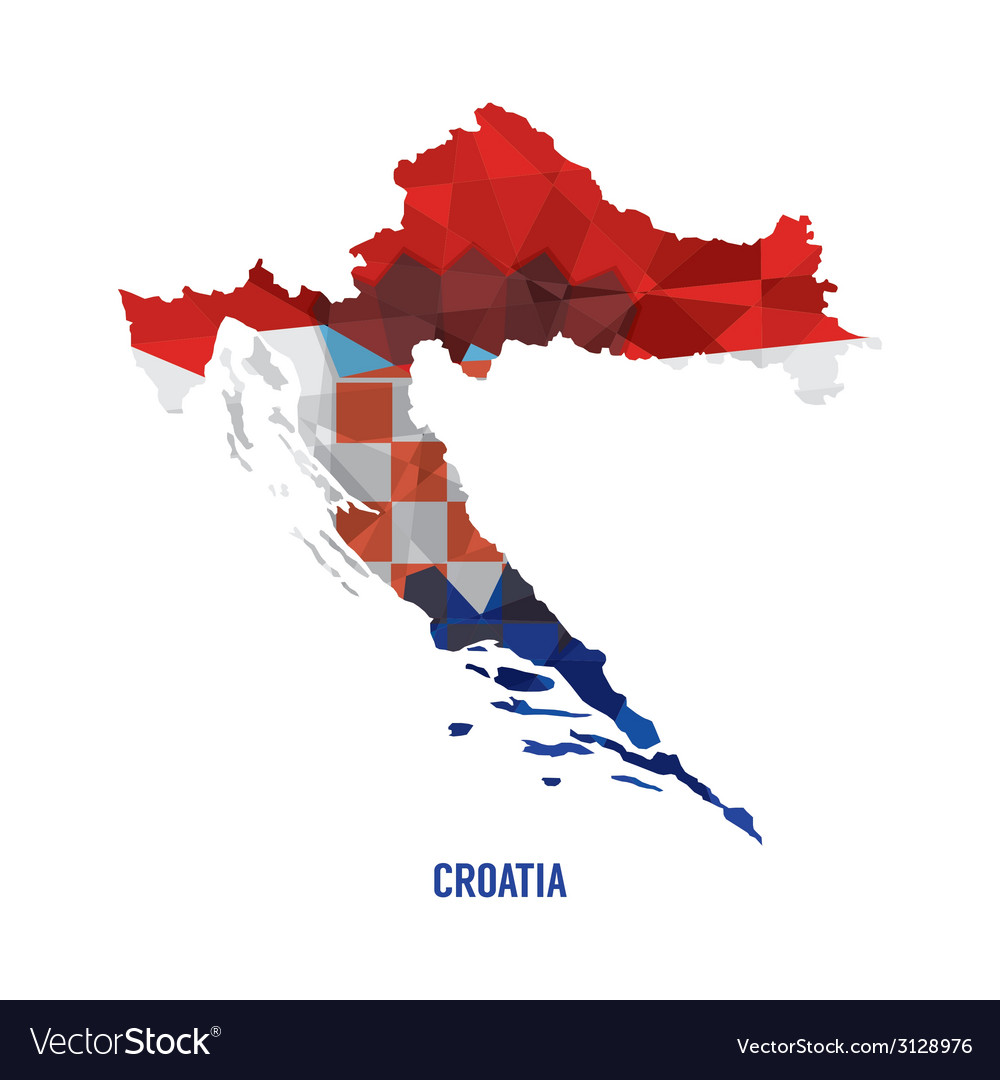 Map Of Croatia Royalty Free Vector Image Vectorstock