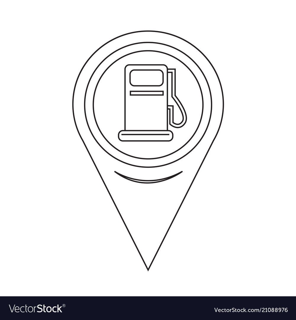 Map pointer gas pump icon