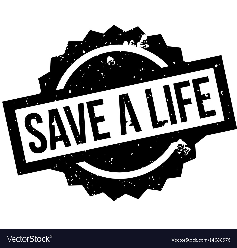 Save a life rubber stamp Royalty Free Vector Image