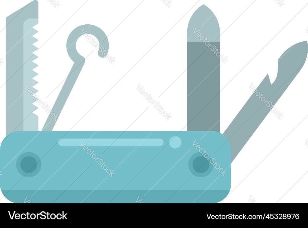 Small multitool icon flat army knife Royalty Free Vector