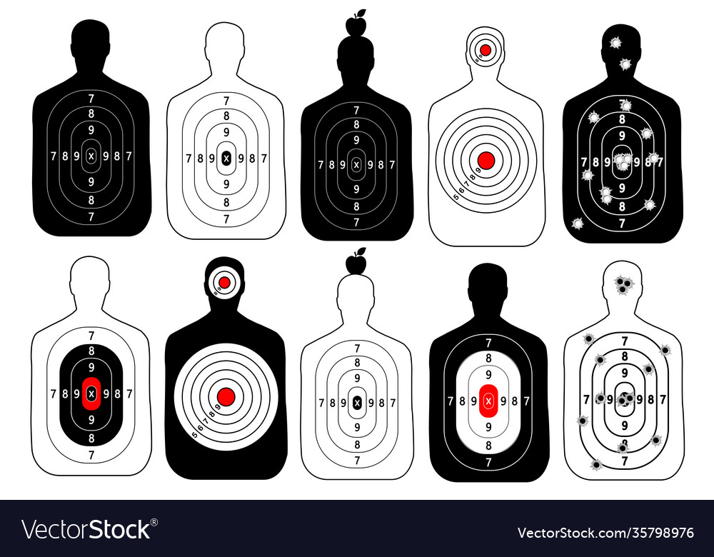 Target range shoot human set