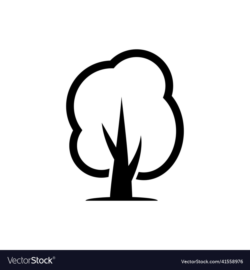 Tree icon design symbol for your web site Vector Image Tree icon design symbol for your web site