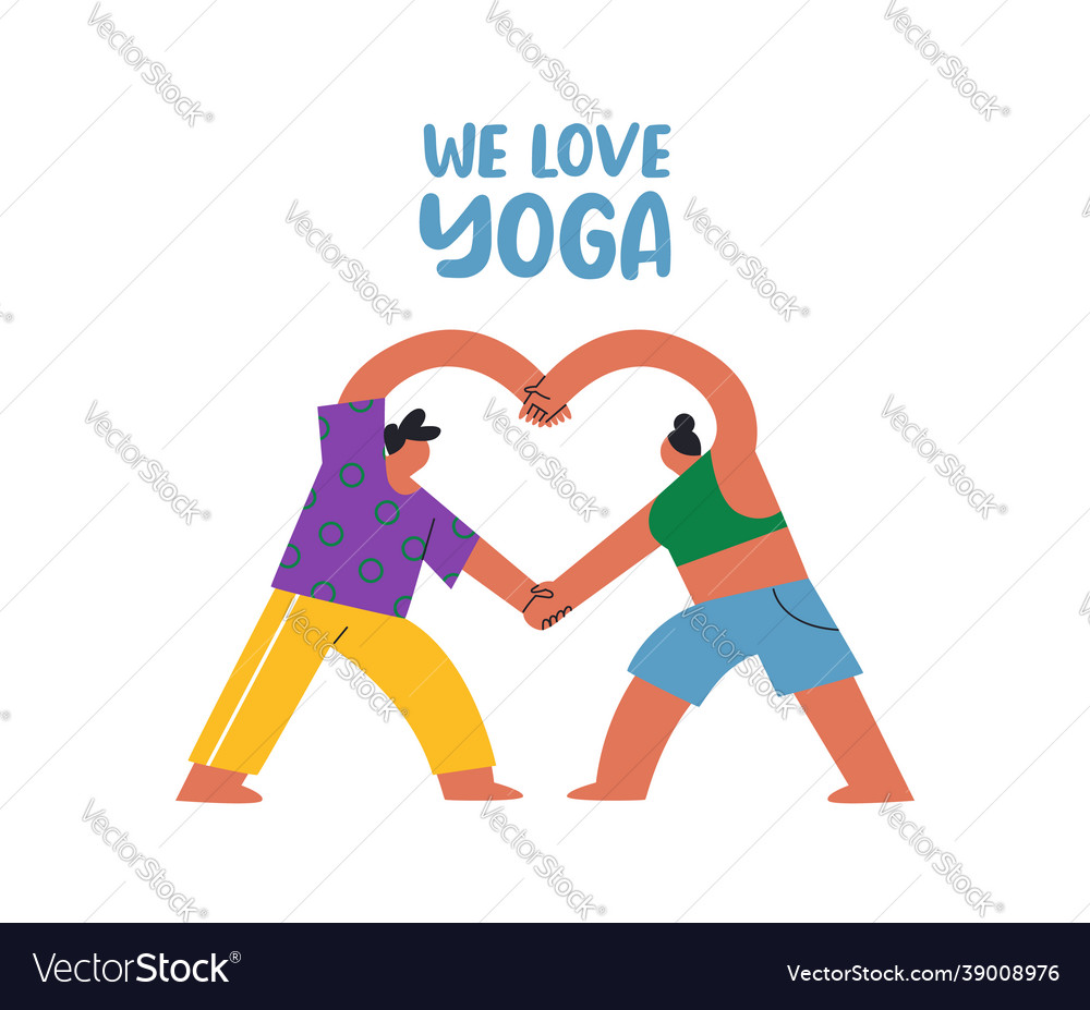 I love yoga Royalty Free Vector Image - VectorStock