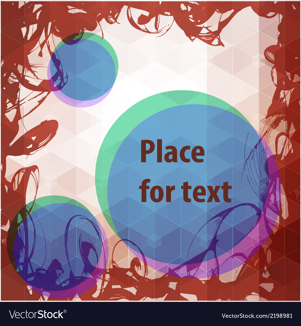 Abstract frame design with round place for text