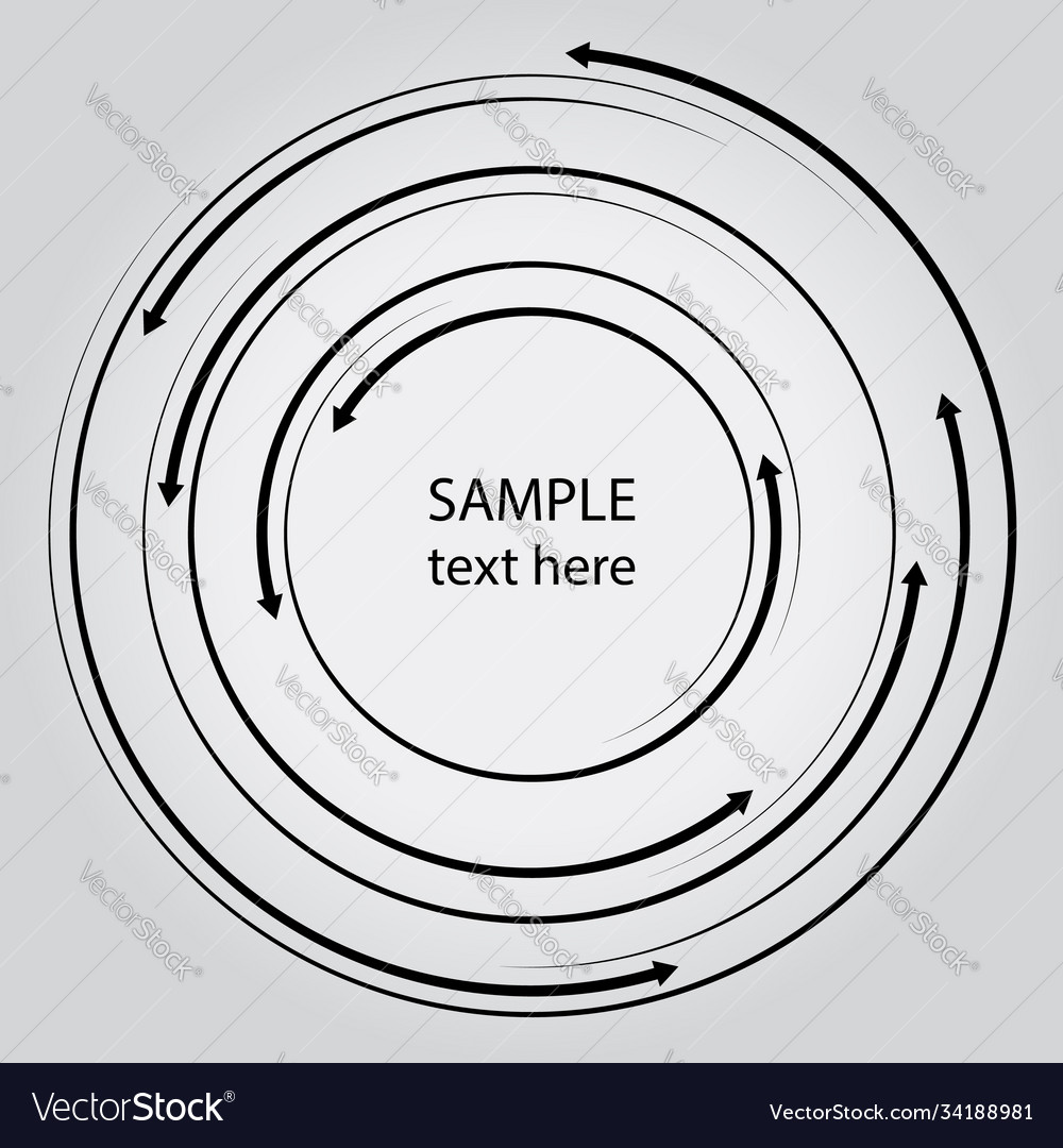 Black concentric speed lines with arrow head