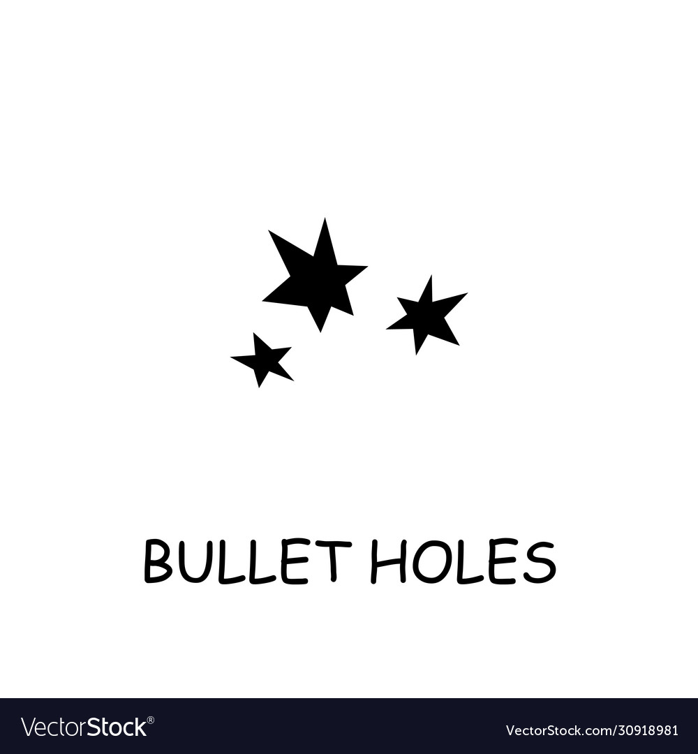 Bullet holes flat icon