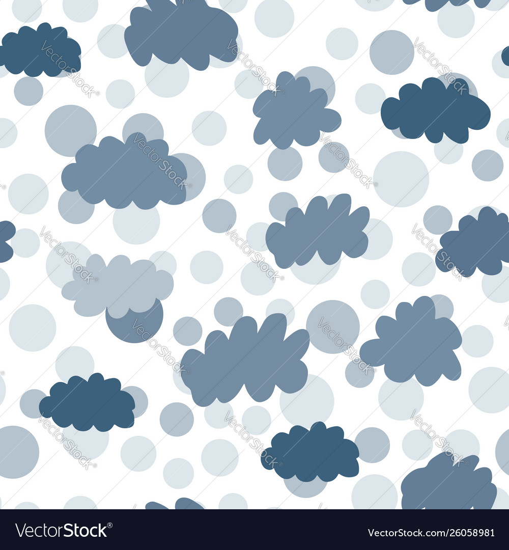 Clouds seamless pattern weather background design vector image Clouds seamless pattern weather background design