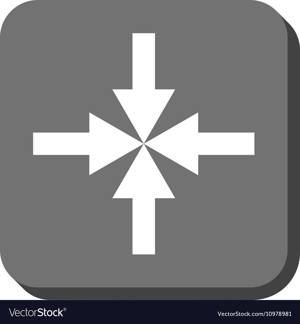 Compress arrows rounded square icon