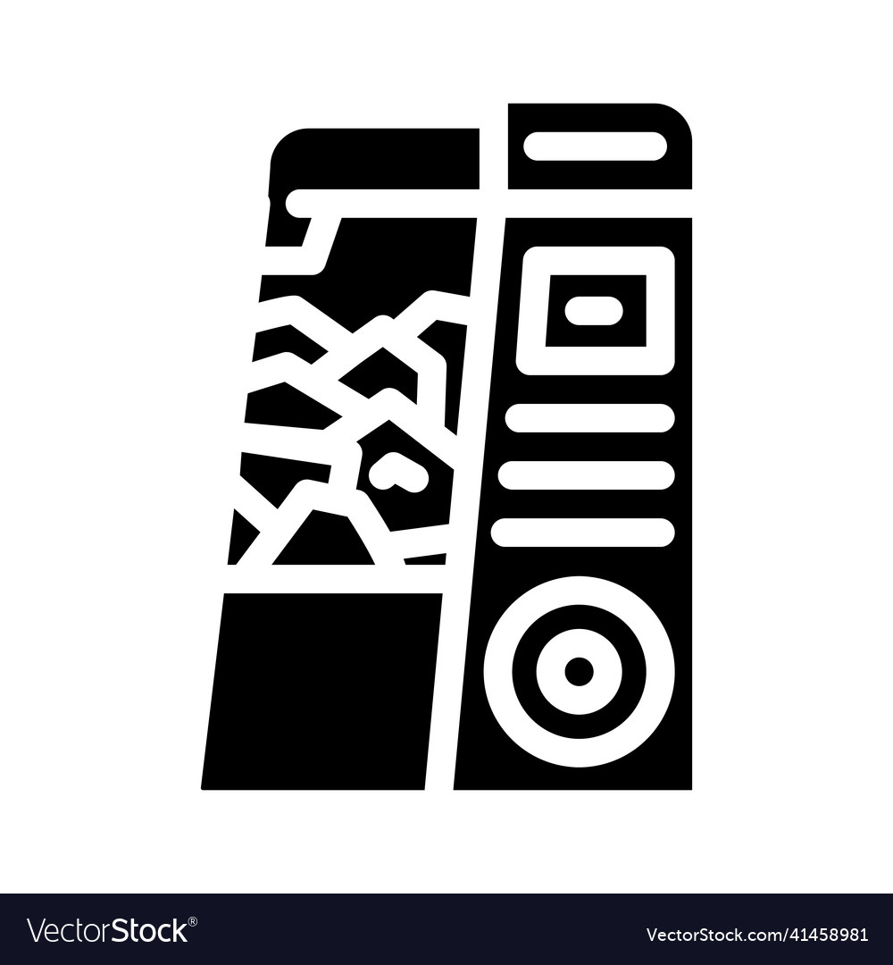 Ice maker glyph icon Royalty Free Vector Image