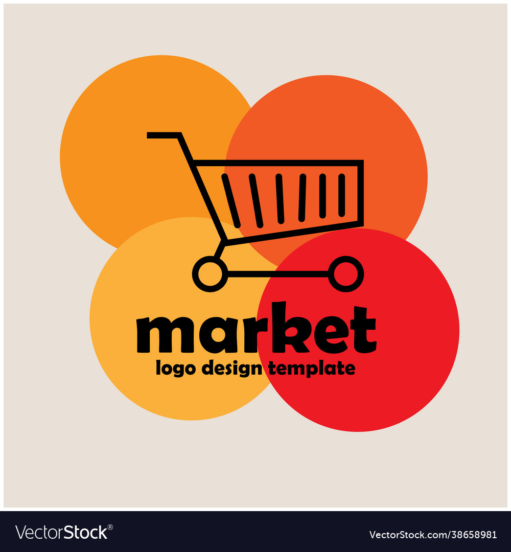 Market shop design logo