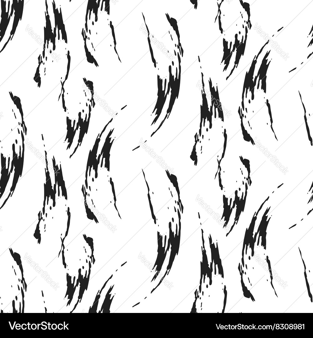 Paint ink brush stroke seamless pattern Royalty Free Vector