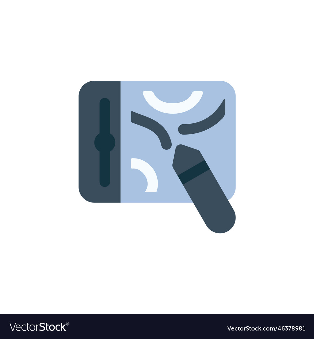 Pen display icon computer component flat vector image Pen display icon computer component flat