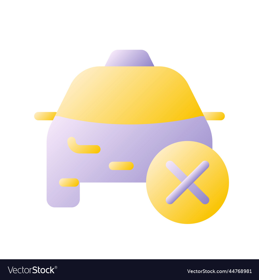 Rejected taxi order flat gradient two-color ui Vector Image Rejected taxi order flat gradient two-color ui