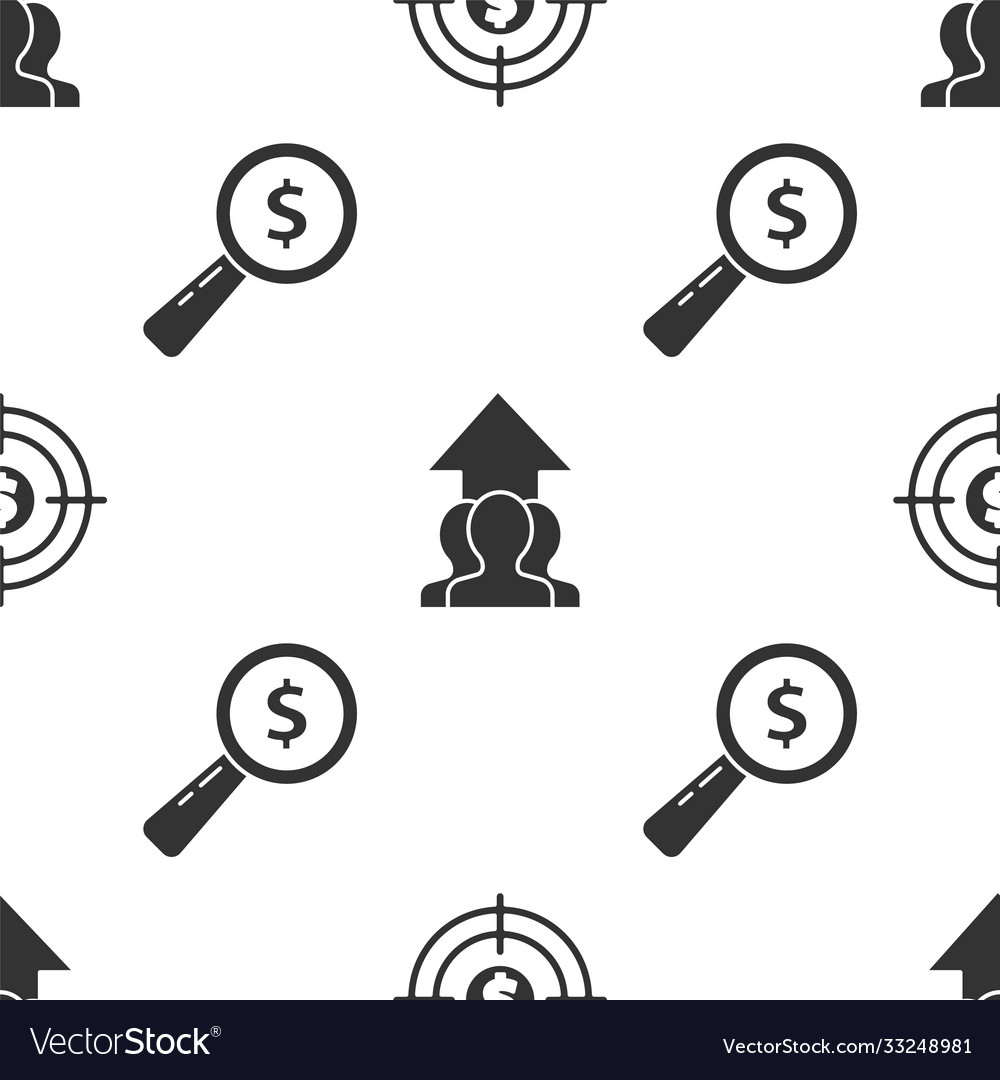 Set target with dollar growth chart and progress vector image Set target with dollar growth chart and progress