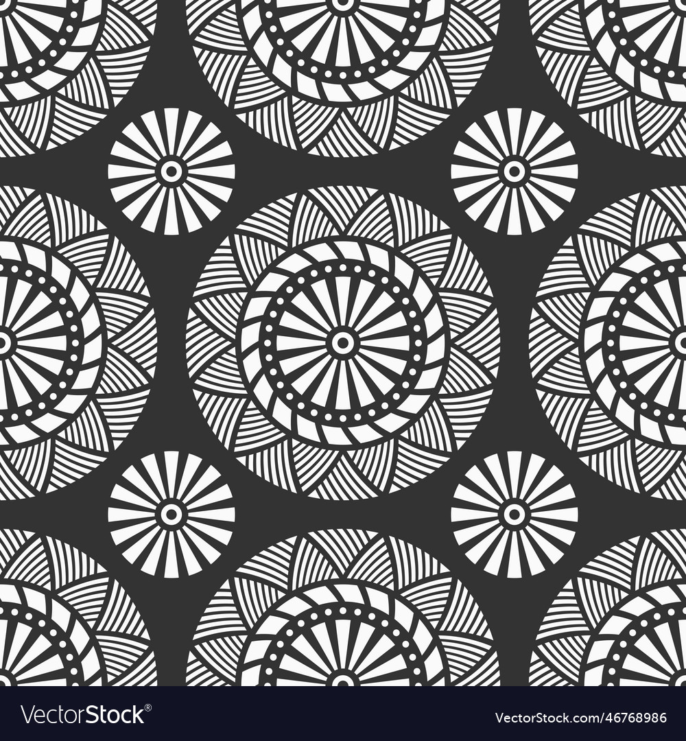 Abstract seamless pattern with round geometric vector image Abstract seamless pattern with round geometric