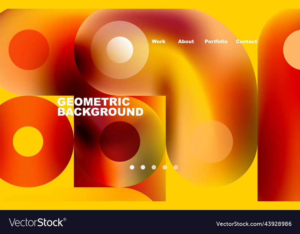 Circles and round shapes landing page abstract