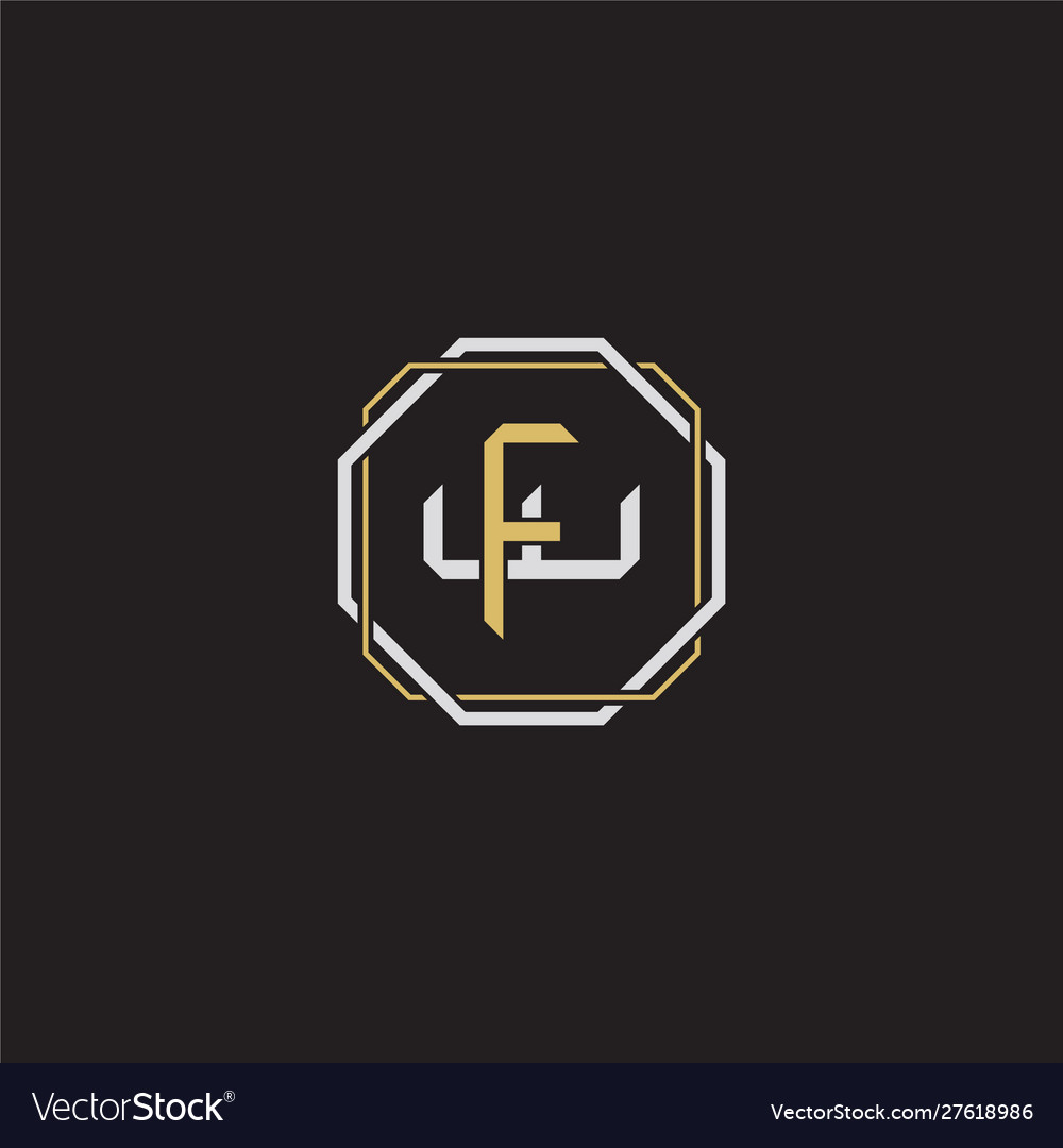 Fu initial letter overlapping interlock logo Vector Image Fu initial letter overlapping interlock logo