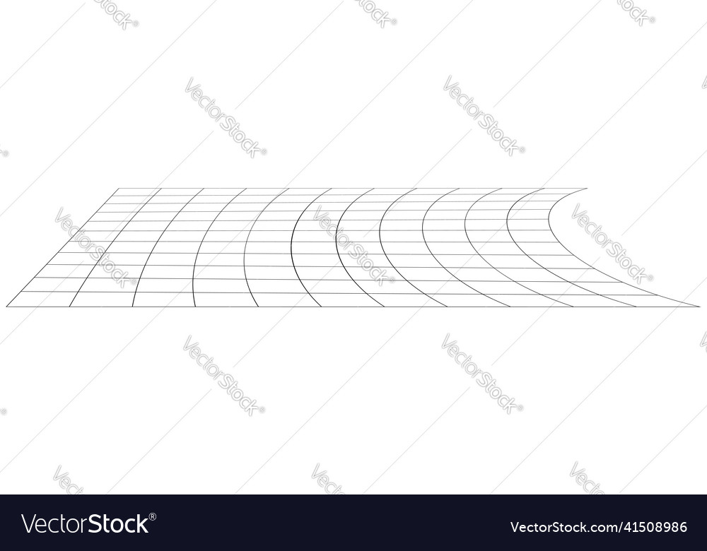 Graticule grid mesh plane with deform distortion Vector Image Graticule grid mesh plane with deform distortion