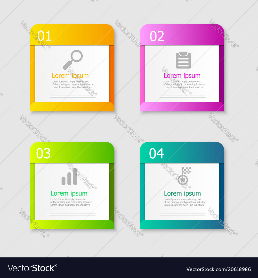 Infographic elements layout 4 steps