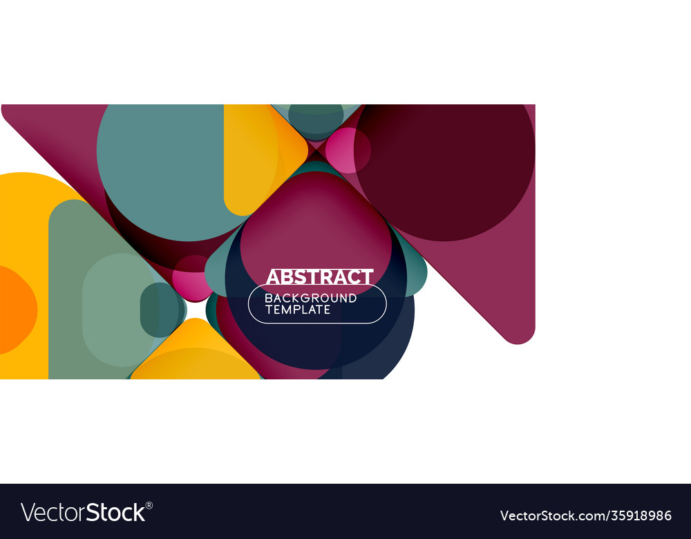 Modern geometric round shapes and dynamic lines