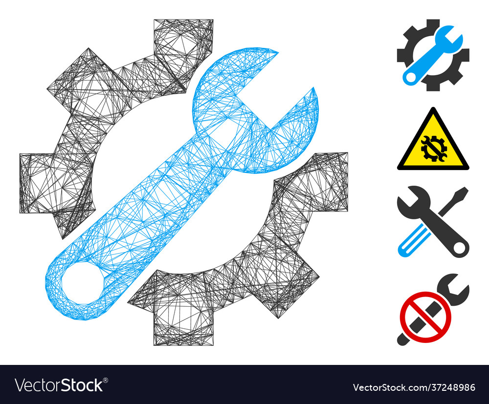 Net service tools mesh Vector Image Net service tools mesh