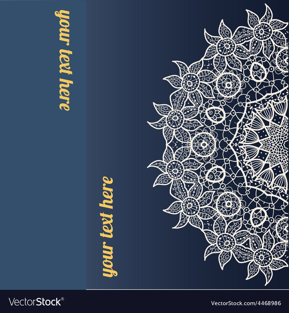Ornate frame with sample text azure