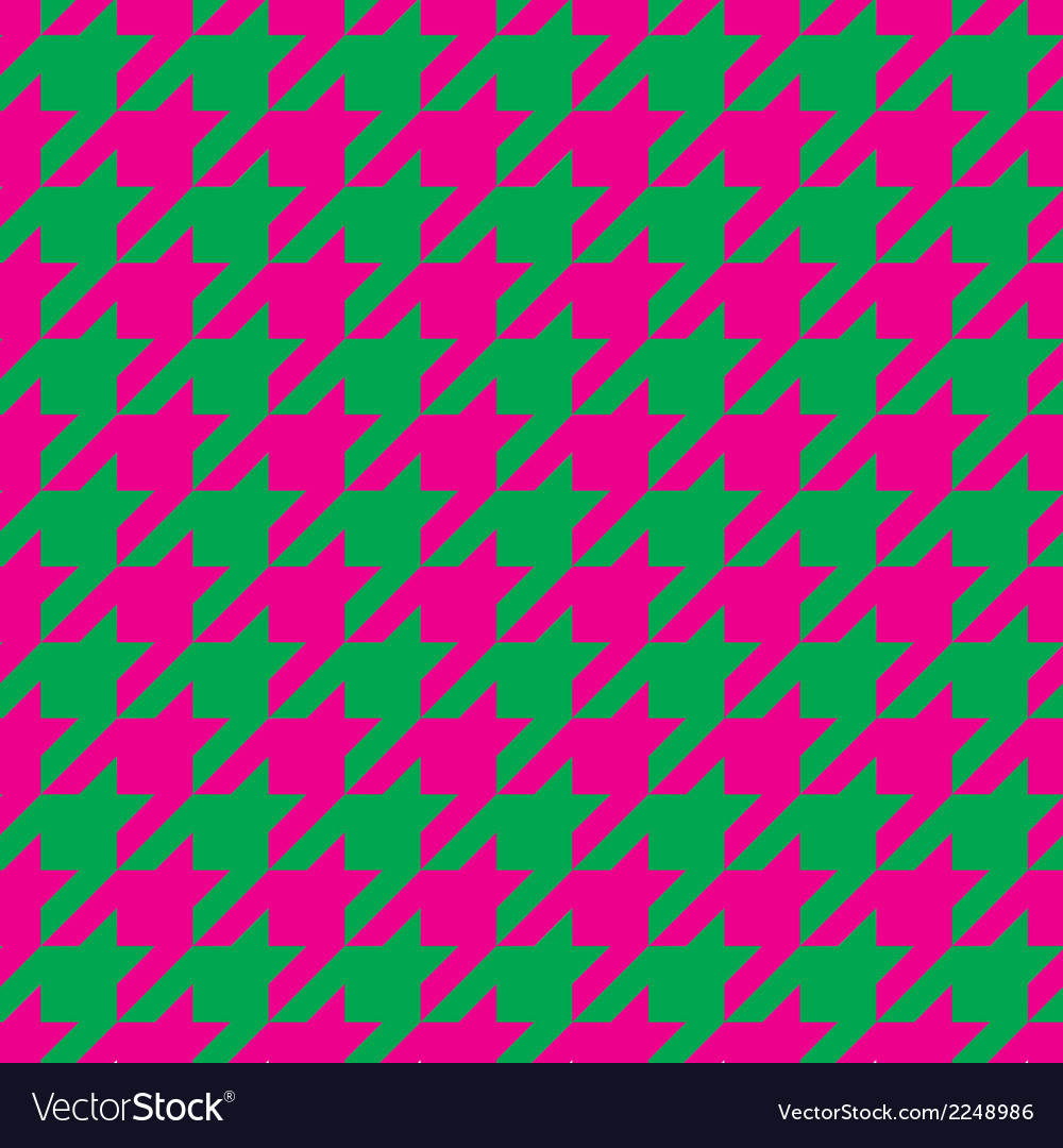 Pink & Green Houndstooth Pattern