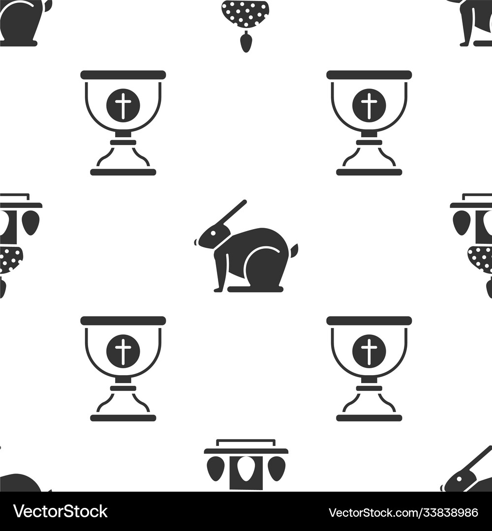Set easter cake and eggs rabbit Royalty Free Vector Image
